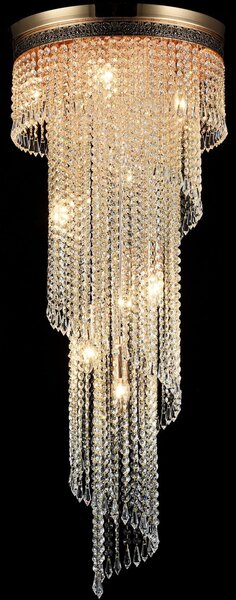 Maytoni glamour klasszikus kristály mennyezeti lámpa cascade antik arany mydia522-cl-12-g