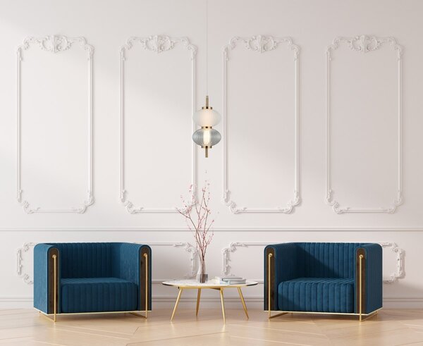 Italux glamour modern függeszték testa fehér fekete átlátszó itxpnd-84938-2-bk