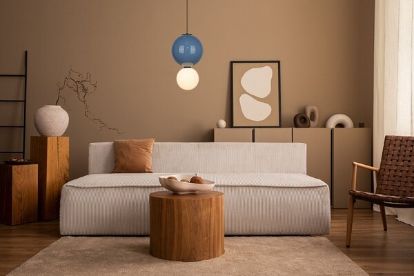 Italux modern függeszték pieve matt fehér kék opál itxpnd-95221-1l-blu