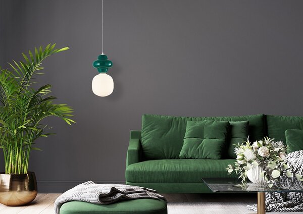 Italux modern függeszték latera matt fehér zöld itxpnd-94331-1s-gre