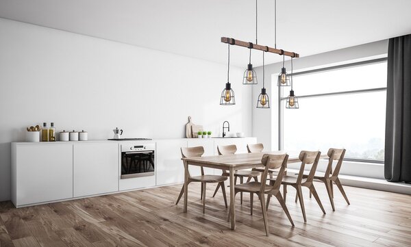 Italux loft függeszték reda matt fekete itxpnd-4793-5-l