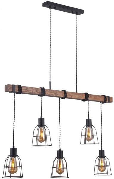 Italux loft függeszték reda matt fekete itxpnd-4793-5-l