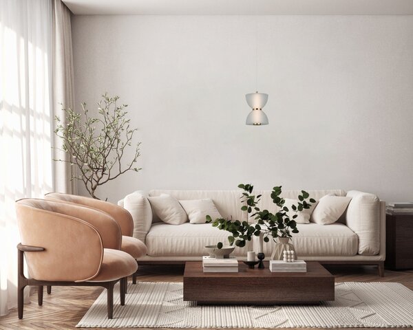 Italux glamour modern függeszték tica fehér fekete itxpnd-83949-1-bk