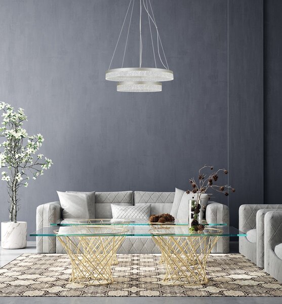 Italux glamour modern függeszték pantal ezüst itxpnd-34533-2l-silv