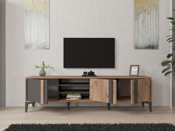 TV asztal/szekrény Mobube (atlanti fenyő + antracit)