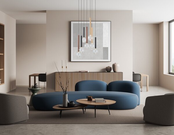Italux modern függeszték alinos fekete réz arany itxpnd-24019-7a-bk