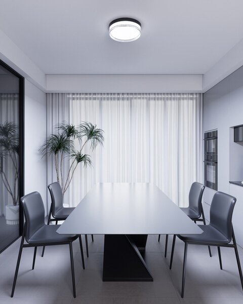 Italux modern mennyezeti lámpa rilta fekete itxplf-73527-m-bk
