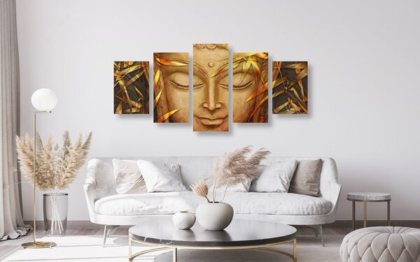 5-részes kép mosolygó Buddha