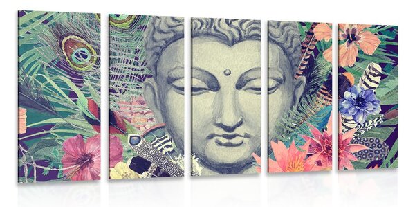 5-részes kép Buddha exotikus háttéren