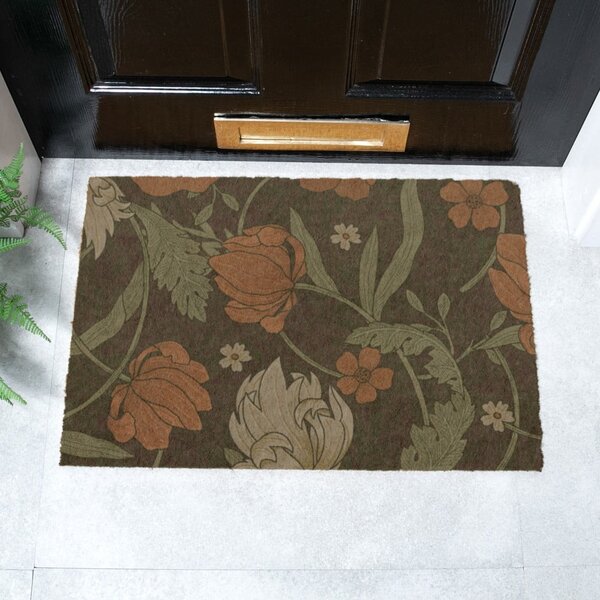 Kókuszrost lábtörlő 40x60 cm William Morris Rose – Artsy Doormats