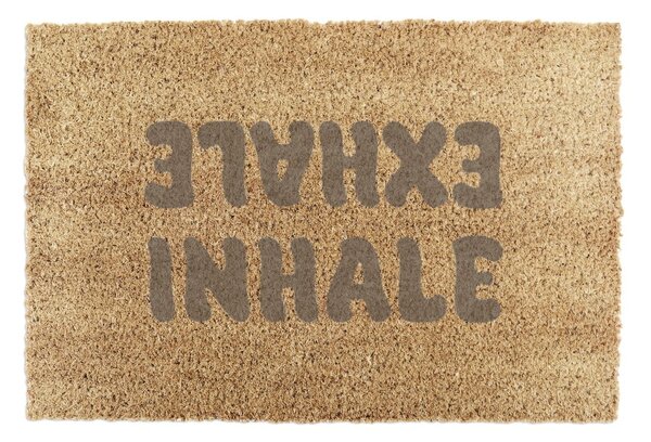 Kókuszrost lábtörlő 60x90 cm Inhale Exhale – Artsy Doormats
