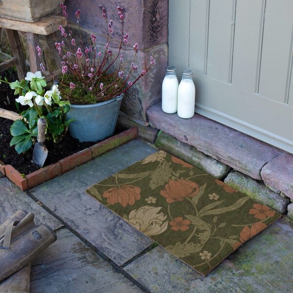 Kókuszrost lábtörlő 40x60 cm William Morris Rose – Artsy Doormats