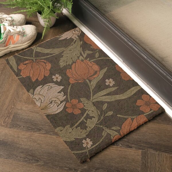 Kókuszrost lábtörlő 40x60 cm William Morris Rose – Artsy Doormats