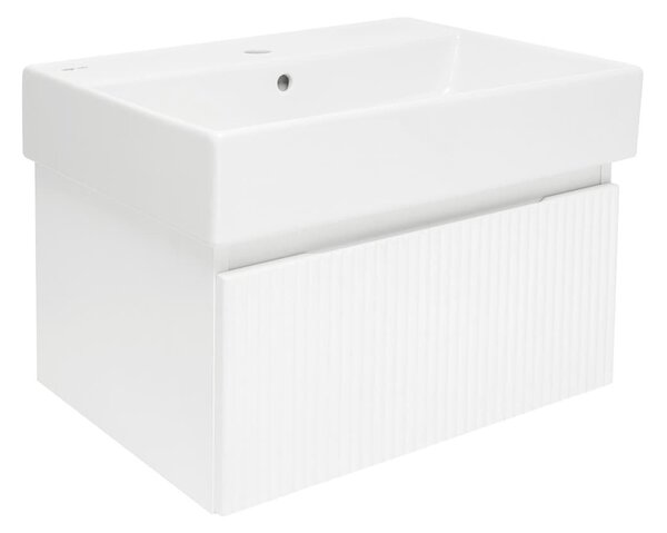 Fürdőszobaszekrény mosdókagylóval SAT Evolution 58x30x44,8 cm fehér matt SATEVO60WMU2