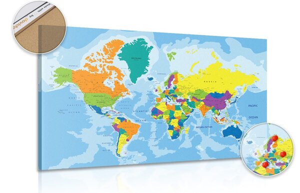 Parafa kép színes világ térkép