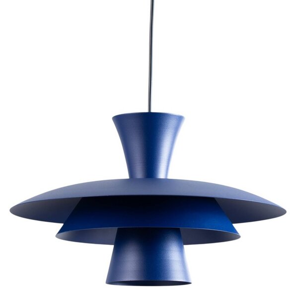 Luminex Plato lógó világítás, sötétkék, fém, Ø 38 cm, E27, dimmelhető, Kék, Nappali / Étkező, fém, Modern