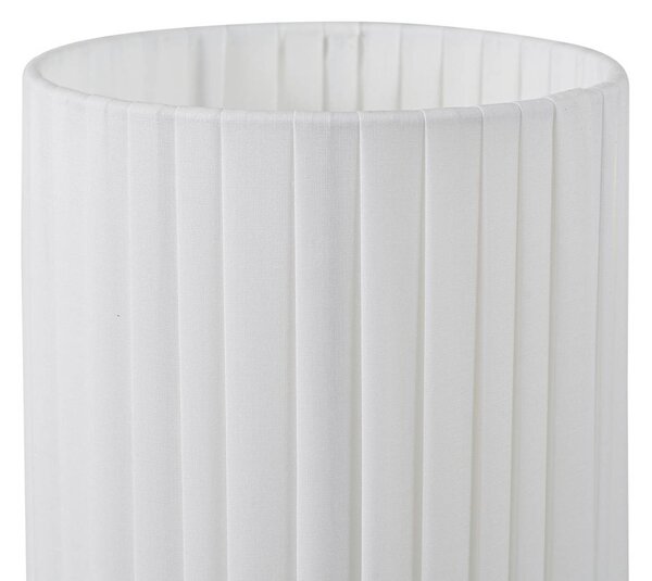 Lindby Virelle álló világítás, fehér, textil, magasság 117 cm, E27, Fehér / opál, Nappali / Étkező, Textil / szövet / selyem
