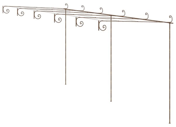 Antik barna vas kerti pergola 6 x 3 x 2,5 m