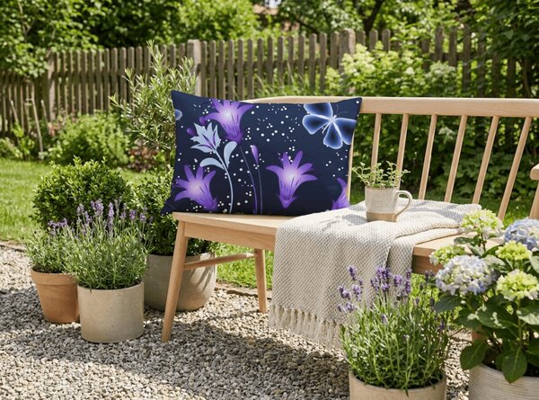 Mikroszálas párnahuzat VIOLET BUTTERFLY 50x70 cm, sötétkék