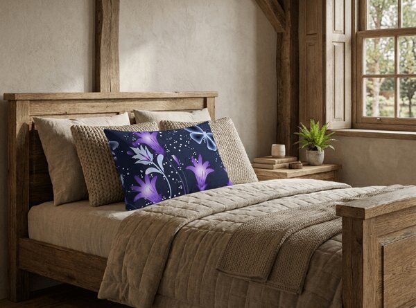 Mikroszálas párnahuzat VIOLET BUTTERFLY 50x70 cm, sötétkék