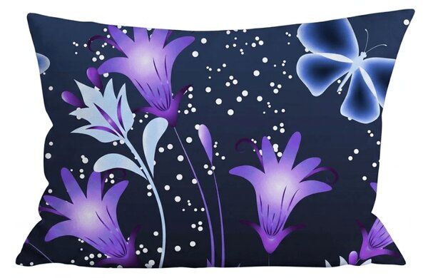 Mikroszálas párnahuzat VIOLET BUTTERFLY 50x70 cm, sötétkék