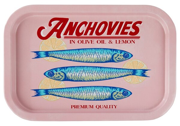 ANCHOVIES fém tálca 20x30cm , halas