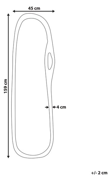 Falitükör CORBARIEU 45 cm 159 cm Császárfa Barna