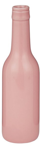 BEVERAGE kerámia palack váza 20 cm , rózsaszín