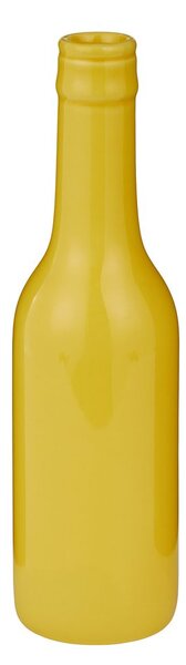 BEVERAGE kerámia palack váza 20 cm , sárga