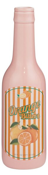 BEVERAGE kerámia palack váza 20 cm , rózsaszín