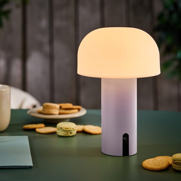 MUSHROOM LED kültéri lámpa 22 cm , lila