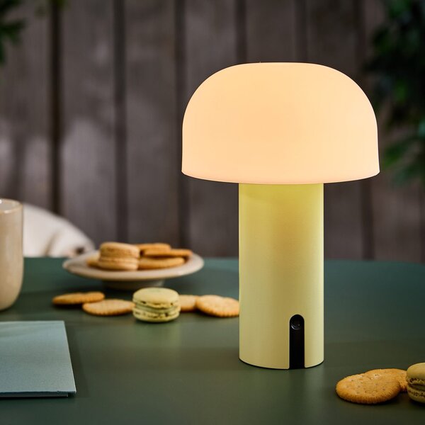 MUSHROOM LED kültéri lámpa 22 cm , sárga