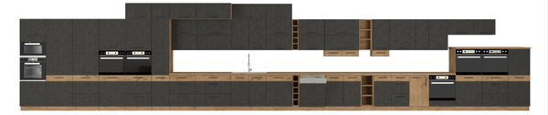 Alsó konyhaszekrény Virion 60 D 2F BB (lancelot tölgy + matera)