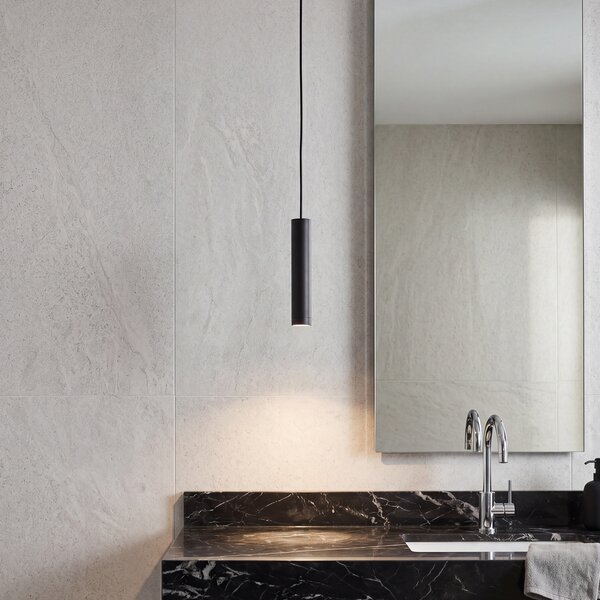 Design függőlámpa fekete GU10 50mm IP44 - Tuba