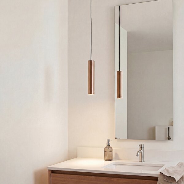 Design függőlámpa sötét bronz GU10 50mm IP44 - Tuba