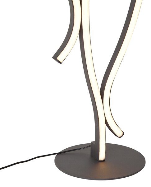 Design állólámpa fekete, LED-del, dimmelhető - Ying