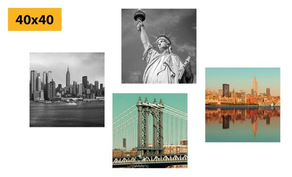 Képszett New York város érdekes kombinációja