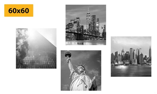 Képszett fekete-fehér New York