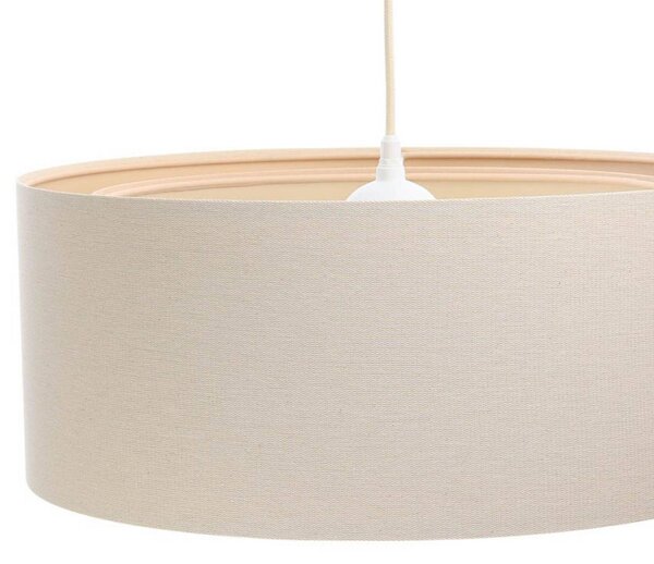 Maco Design Boho függőlámpa, krém/bézs, Ø 50 cm, magasság 20 juta, dimmelhető, Krém / borostyánsárga, Nappali / Étkező, Textil / szövet / selyem