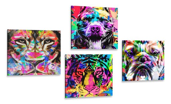 Képszett érdekes pop art stílusban