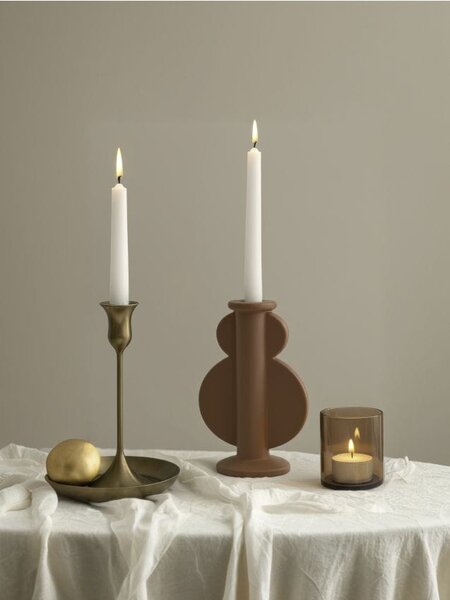 Sinsay - Szabálytalan alakú gyertyatartó - kávébarna