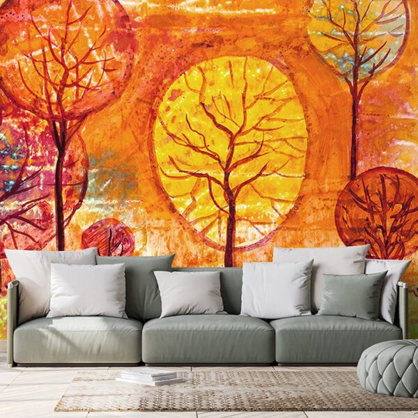 Tapéta fák őszi színekben - 150x100