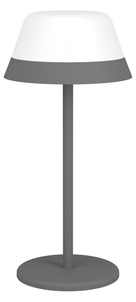 LED lámpa , asztali , hordozható , szürke , lekerekített , érintő kapcsoló , dimmelhető , 2in1 , RGB+WW, IP54 , EGLO , MEGGIANO