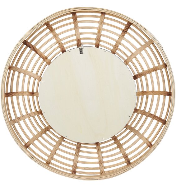 Falitükör HANUA 60 cm 60 cm Bambusz Természetes