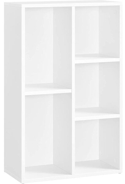 Könyvespolc 5 rekesszel 50 x 80 x 24 cm, Fehér