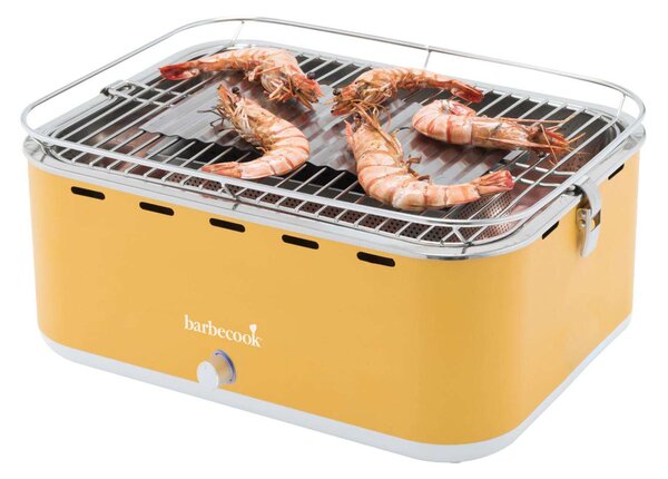 Barbecook BC-CHA-1016 Carlo asztali faszenes grill, sárga, 44x33x21cm