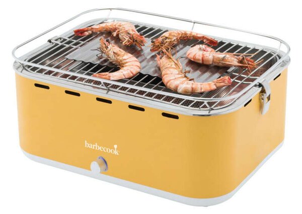 Barbecook BC-CHA-1016 Carlo asztali faszenes grill, sárga, 44x33x21cm