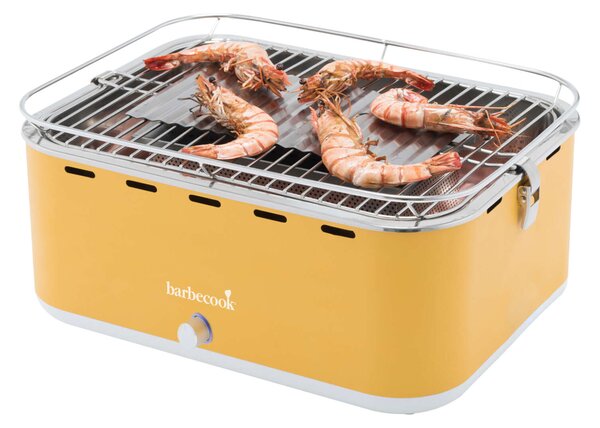 Barbecook BC-CHA-1016 Carlo asztali faszenes grill, sárga, 44x33x21cm