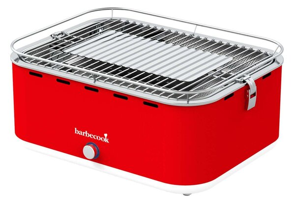 Barbecook BC-CHA-1019 Carlo asztali faszenes grill, piros, 44x33x21cm