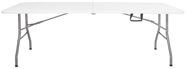 Springos összecsukható vendéglátóasztal 240x75x75cm - Fehér